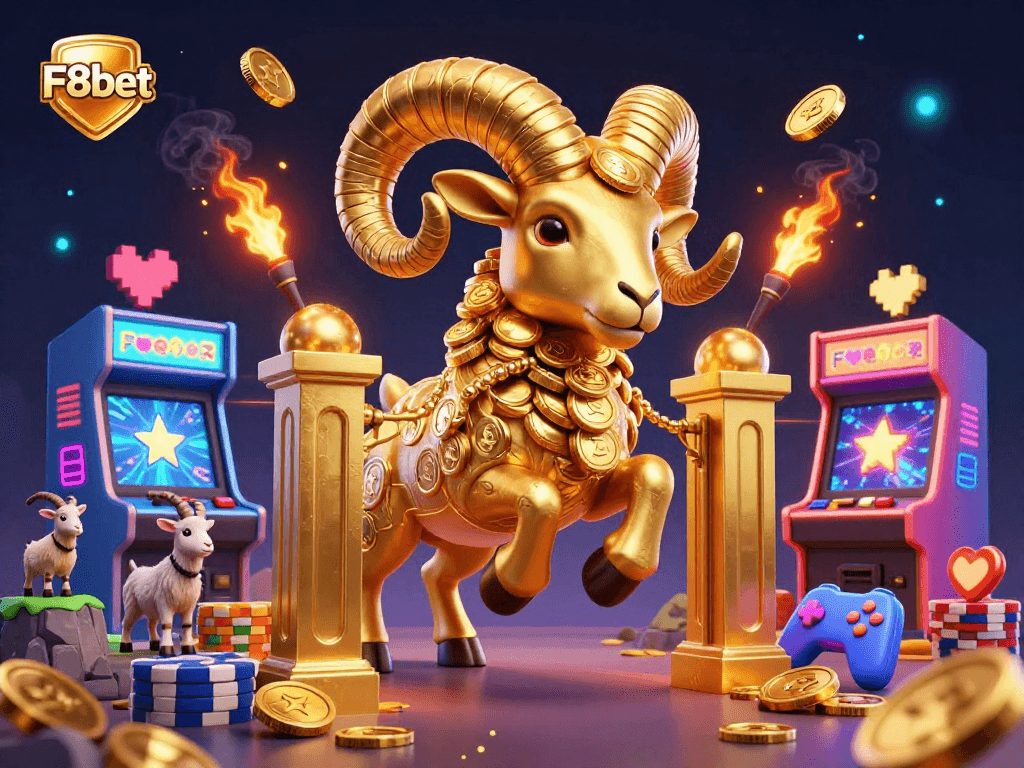 Experience the excitement of F8bet with vibrant casino-themed characters and gaming elements.