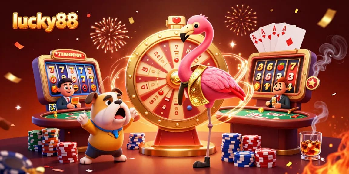 Experience the excitement of lucky88 with colorful slot reels and dynamic characters.