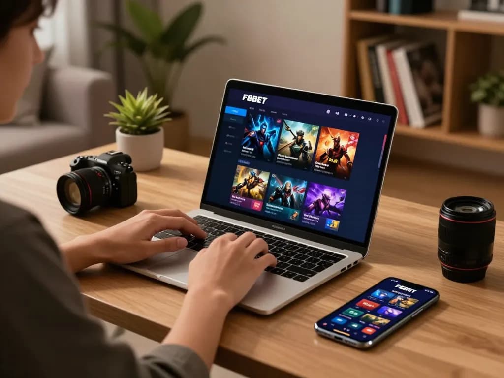 Engaging in a strategic online game on F8BET with a modern gaming setup.