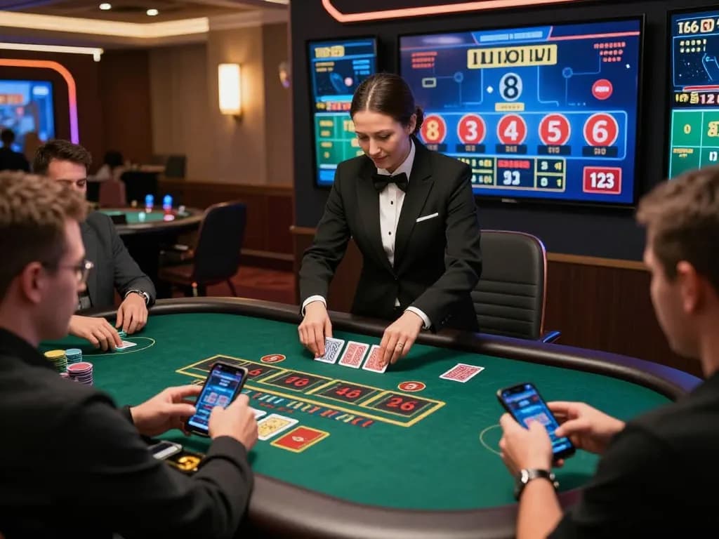 Jogadores aproveitando o blackjack online na 166bet com interações dinâmicas com o dealer e jogabilidade imersiva.