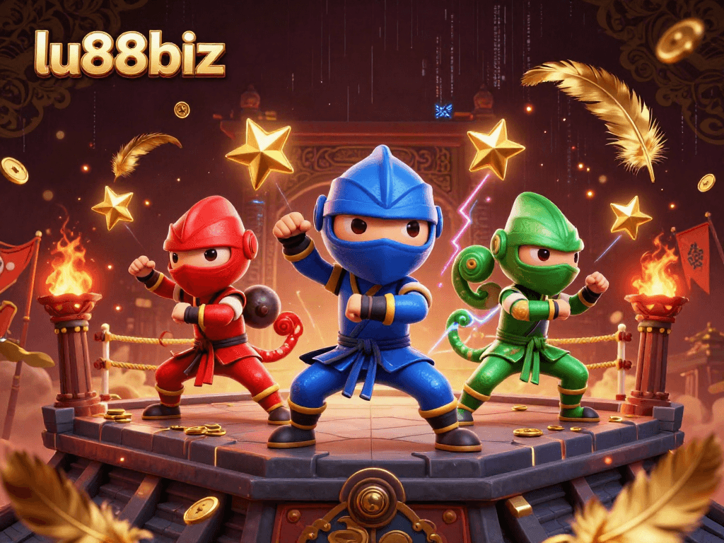 Engage in exciting gameplay at lu88biz with dynamic 3D casino characters and rich betting elements.