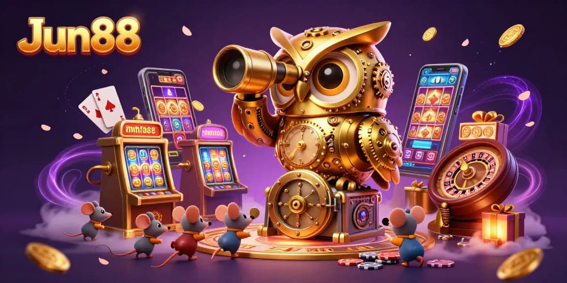Experience thrilling gaming with Jun88’s exciting slots and lavish promotions in a whimsical casino environment.