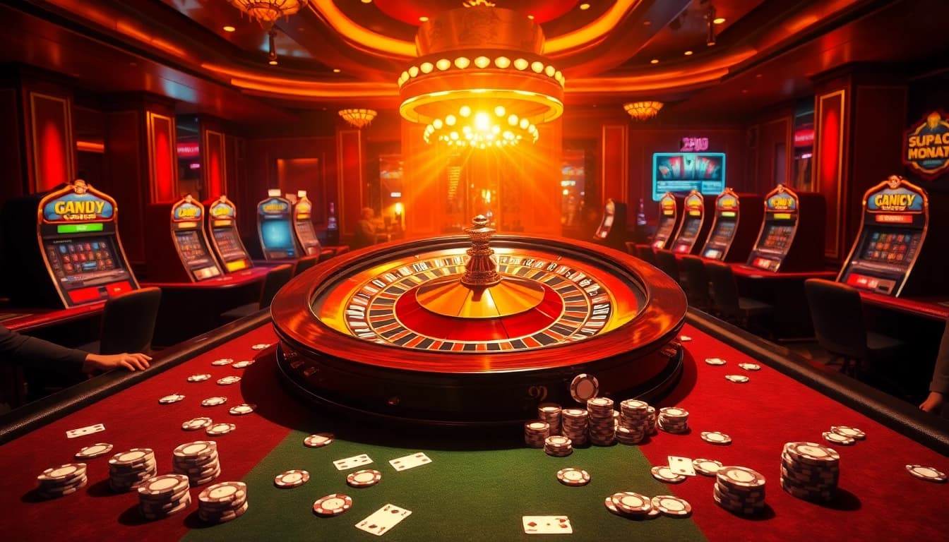 Apostador fazendo apostas em uma mesa de roleta de cassino luxuosa com a marca 69Y.