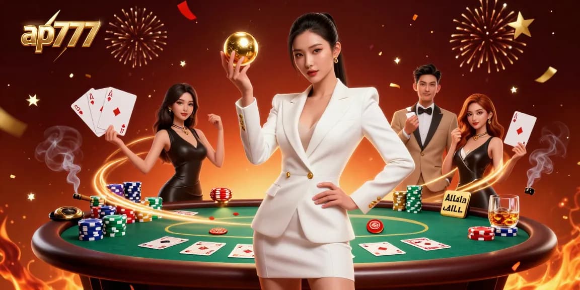 Experimente jogabilidade emocionante no casino ap777 com visuais vibrantes apresentando ação de pôquer de altas apostas.