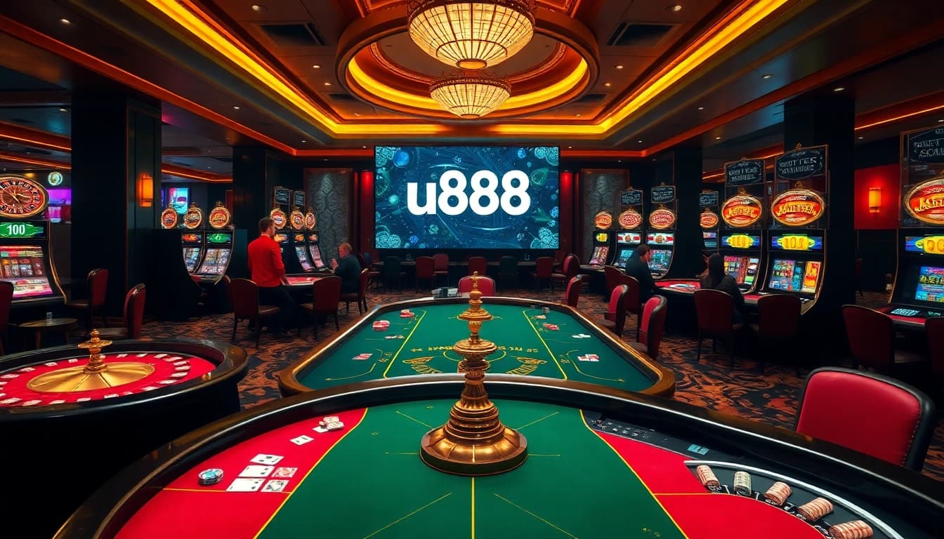Exciting gameplay at u888 online casino featuring vibrant tables and slots for thrilling experiences.