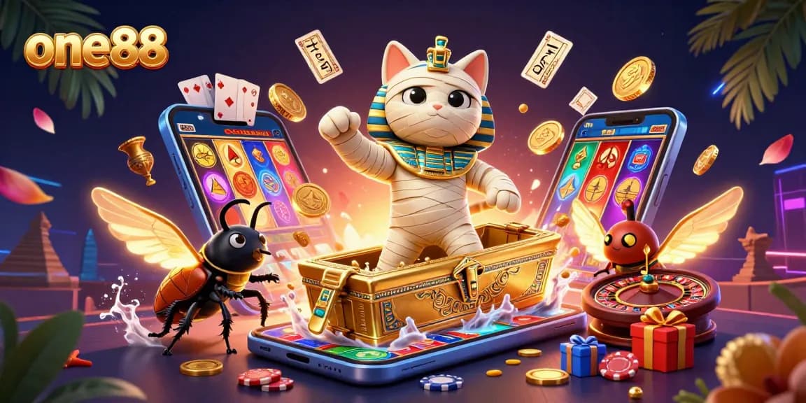 Experience thrilling games at one88 with vibrant characters and dynamic casino elements.