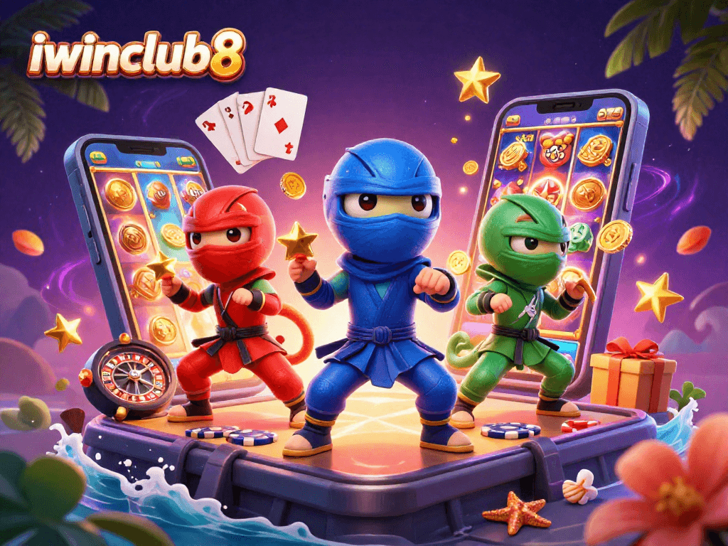 Engage with iwinclub8 as ninja chameleons perform thrilling casino martial arts.