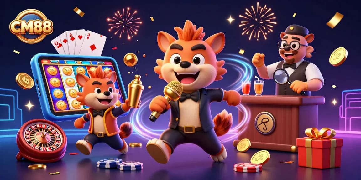 CM88 brings excitement to life with lively hyenas in a comedy casino setting featuring vibrant games.