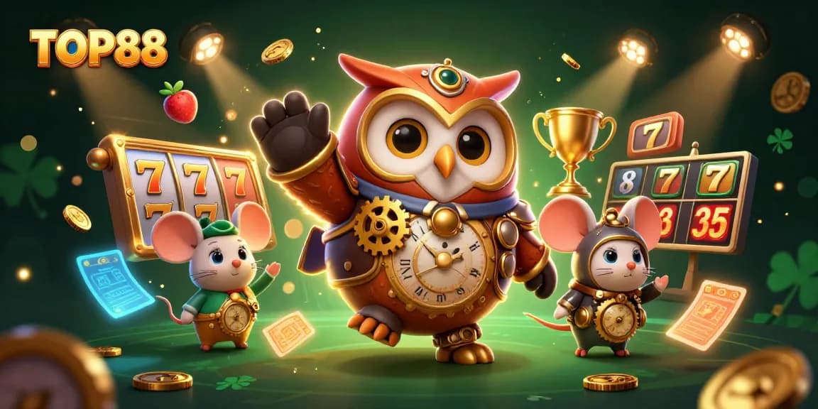 Play exciting slots at TOP88 with our enchanting time-traveling owl and dynamic game elements!