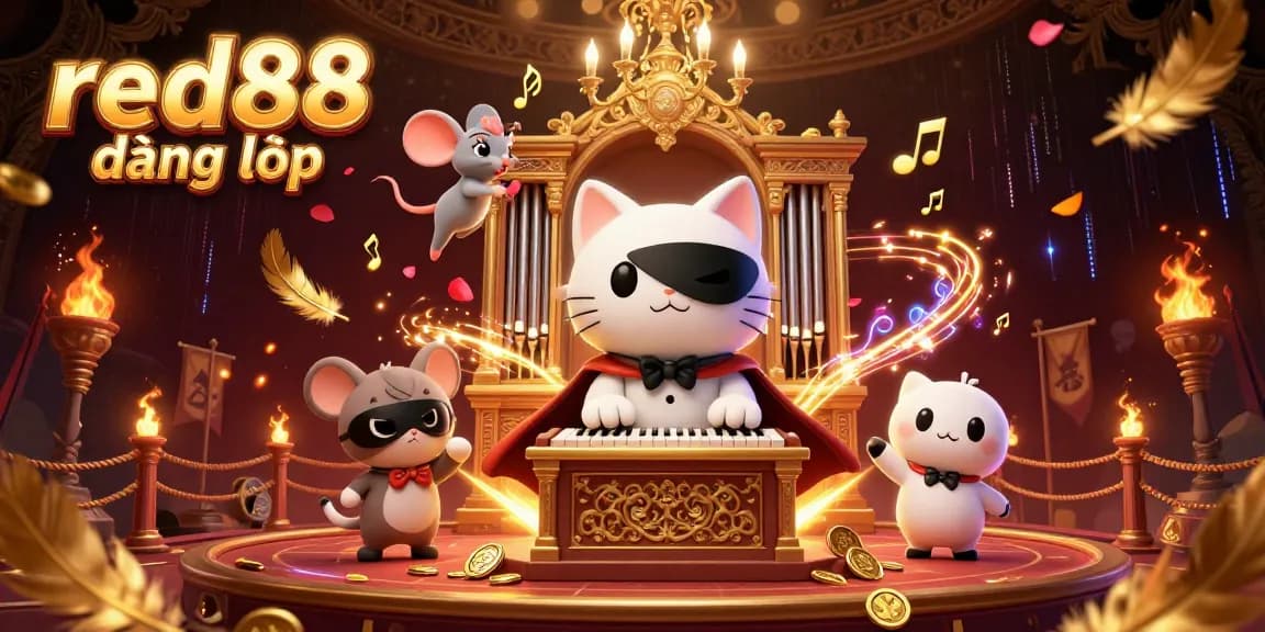 Experience thrilling gameplay with red88 đăng nhập as golden coins and vibrant characters animate a casino adventure.