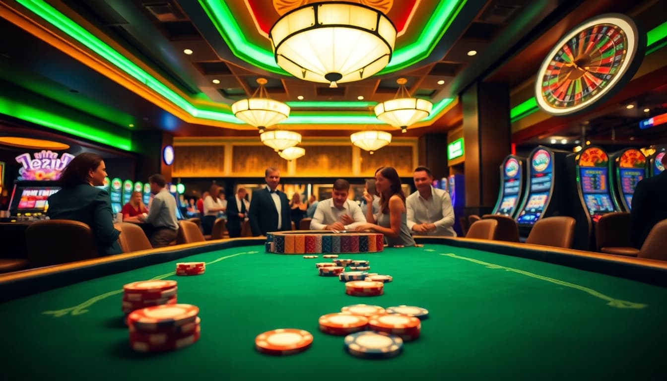 Buat hackovanou meduzu di dunia casino dengan permainan poker dan chip yang berwarna-warni.