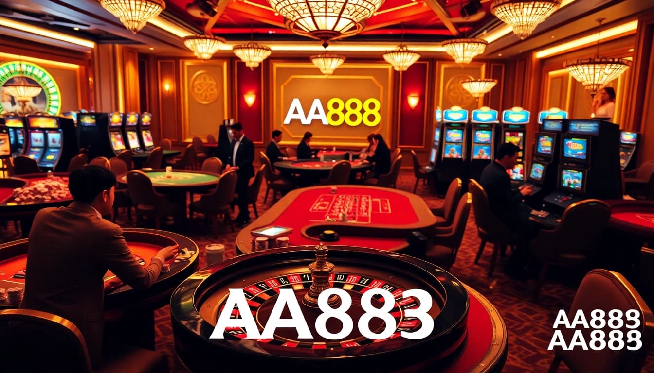 Experimente a emoção no cassino AA888 com jogos empolgantes e bônus.