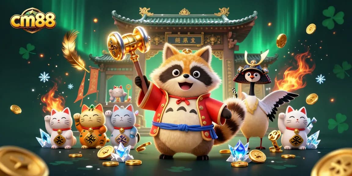 Engage with cm88's vibrant animated casino adventure showcasing luck and betting excitement.