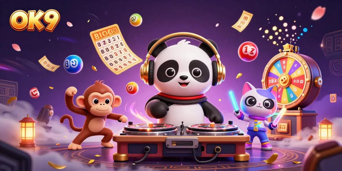 Engage with OK 9's vibrant gambling atmosphere featuring DJs, prizes, and energetic gameplay.