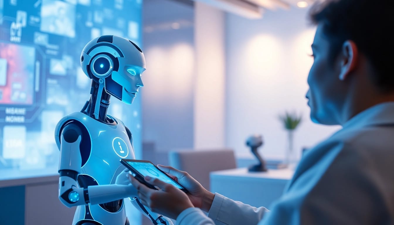 Engaging visual of a user chatting with crushon AI, showcasing innovative technology and emotional connection.