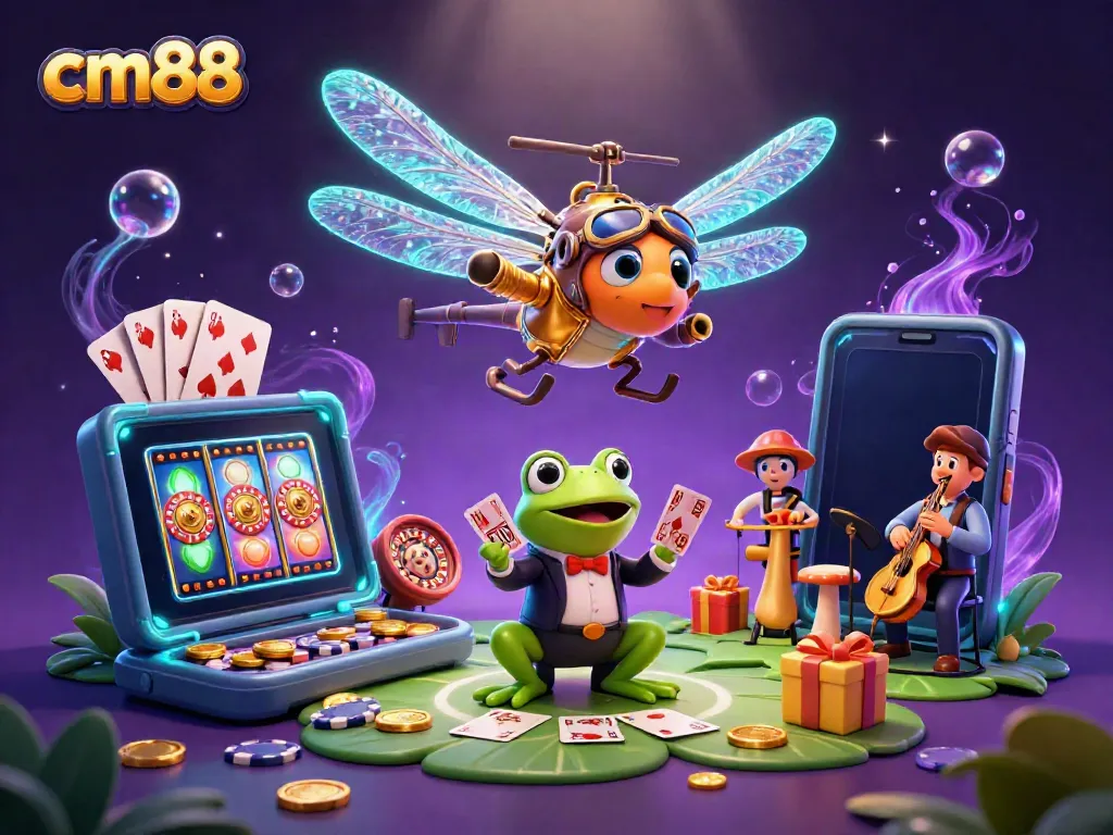 Play dynamic games at cm88 with animated characters showcasing vibrant casino fun.