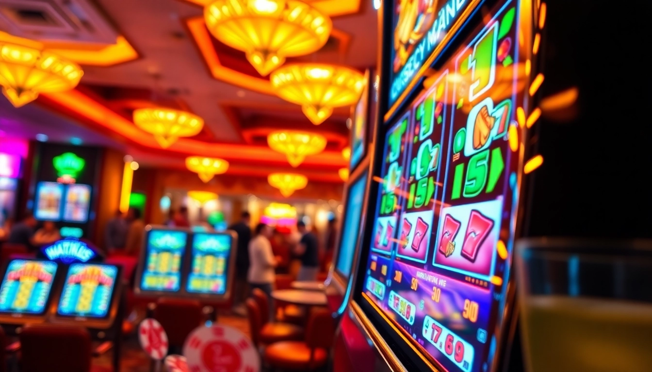 Menang di slot gacor yang menarik dengan suasana kasino yang semarak.