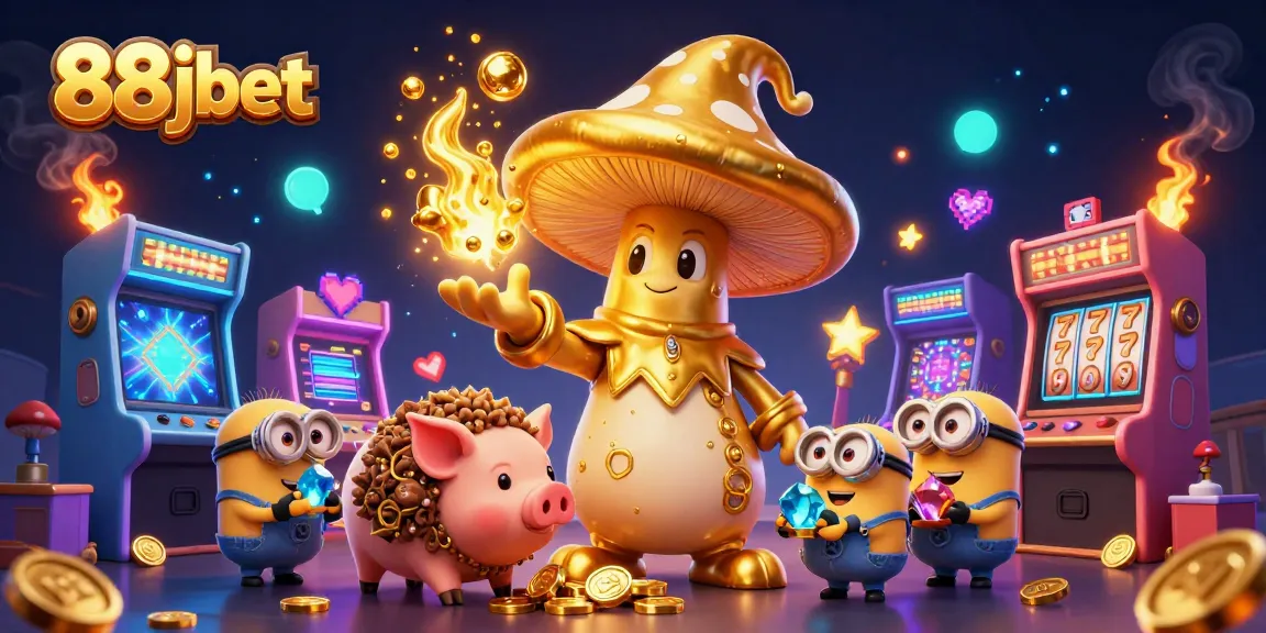 Experience the magic of 88jbet with a vibrant 3D casino scene, showcasing enchanting characters and game elements.
