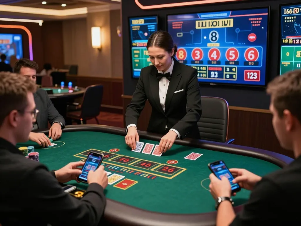 Jogadores aproveitando o blackjack online na 166bet com interações dinâmicas com o dealer e jogabilidade imersiva.