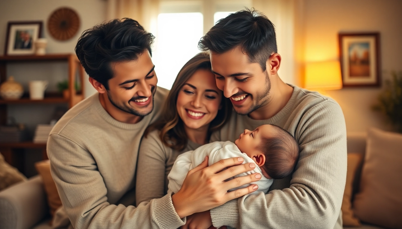 Family with new bornbaby enjoying precious moments together in a cozy home.