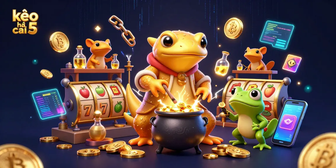 Engage with kèo nhà cái 5 through vibrant slot games and magical alchemical themes.