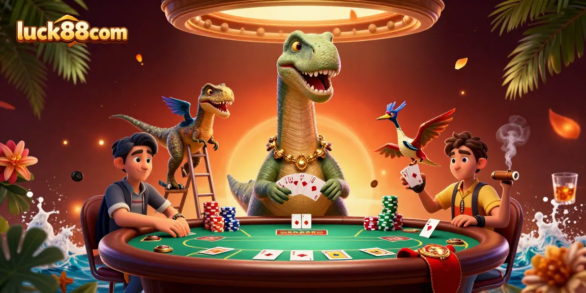 Join the excitement at luck88com with thrilling poker action inside a vibrant casino scene.