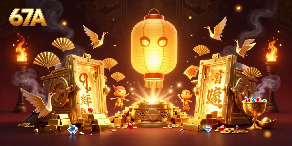 Experience thrilling gameplay at 67A Casino with golden lantern spirit and treasure vault atmosphere!