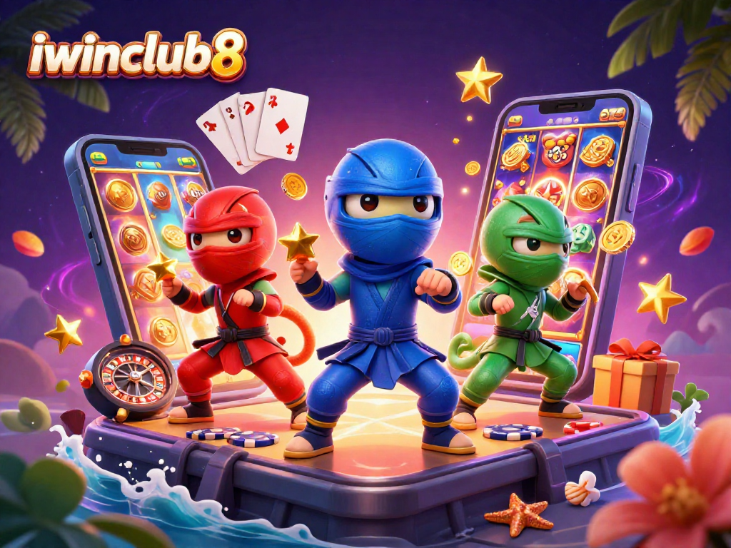 Engage with iwinclub8 as ninja chameleons perform thrilling casino martial arts.