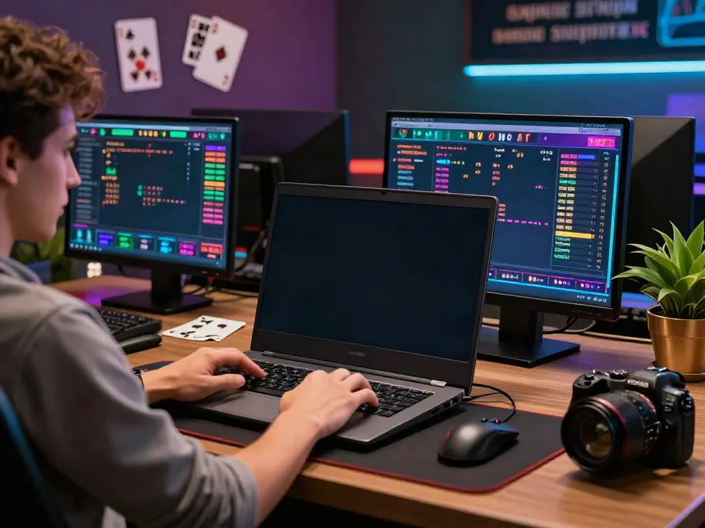 Usuário jogando online no java toto em plataforma de cassino moderna.