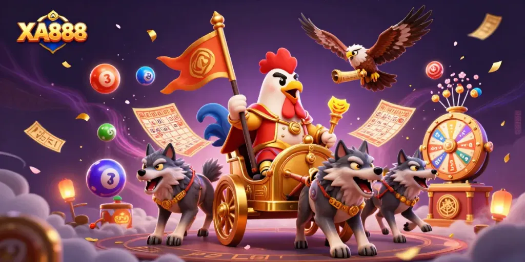 Experience thrilling moments at XA888 with our dynamic visual of the online casino adventure.