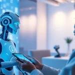 Engaging visual of a user chatting with crushon AI, showcasing innovative technology and emotional connection.