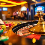 Players experiencing kqbd action at a glamorous roulette table, surrounded by casino excitement.