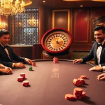 Players enjoying a vibrant game at HM88 casino table surrounded by excitement and luxury.