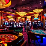 Exciting casino scene with vibrant games showcasing keonhacai 5 elements and players engaged in bets.