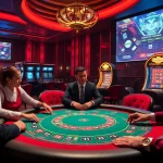 Cena envolvente com jogadores à mesa de pôquer em um cassino luxuoso, ilustrando truques para ganhar dinheiro online por meio de estratégias sólidas.