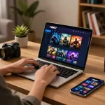 Engaging in a strategic online game on F8BET with a modern gaming setup.