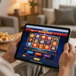 Engaging gameplay at 789win link online casino in a cozy home setting.