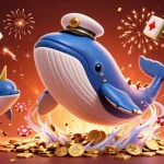 Iwinclub brings thrilling excitement to online gambling with a playful dynamic scene featuring a whale and dolphins.