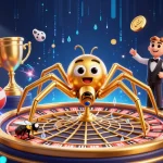 Experience exciting games and promotions with 391bet at this vibrant casino illustration.
