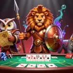 Engage with exciting poker action in Trang Chủ Da88 featuring dynamic characters and vibrant casino elements