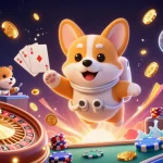 Engage in exciting gaming at Jun88 with a vibrant casino atmosphere featuring cartoon characters.