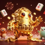 Engage in vibrant gaming action with bdtjl, featuring a golden golem and casino elements in a stunning 3D illustration.