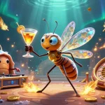 Experience open88's exciting gaming scene with a vibrant 3D cartoon illustration of unique casino mascots and elements.